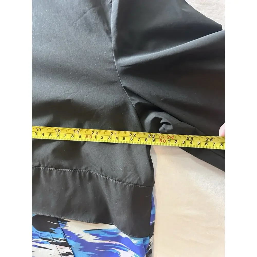 Edgar + Ash Men's Black Blue Purple Camo Hooded Anorak Windbreaker Size L